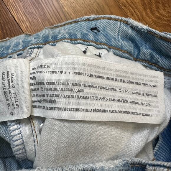 Abercrombie & Fitch Curve Love The 90s Straight Ultra High Rise Split Jeans - Picture 8 of 8